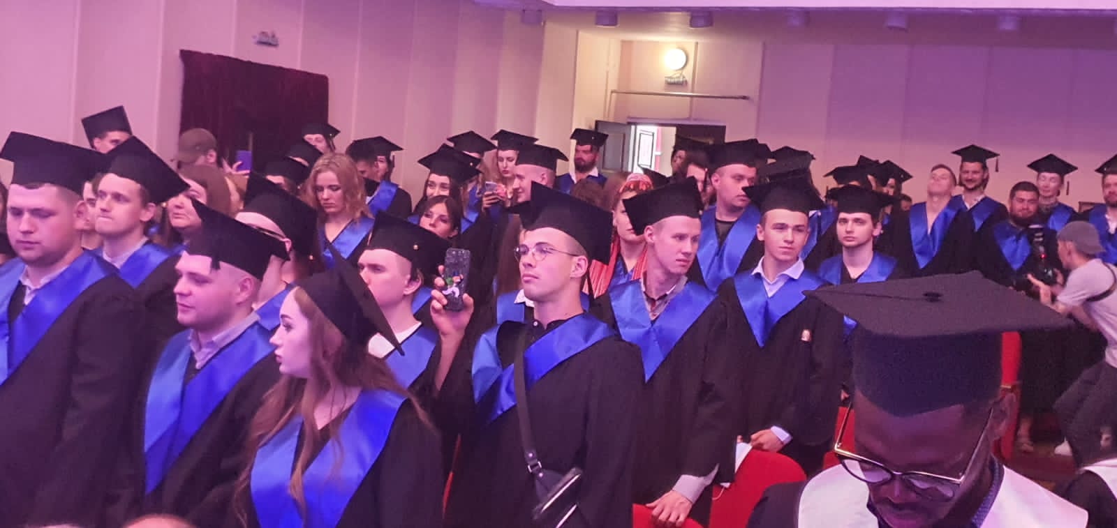 Ambassador Hashem Dajani and Counselor of the Embassy Mr. Dawood Jalloud participating in the ceremony of commemoration of the graduation 2021 in Kyiv Medical University