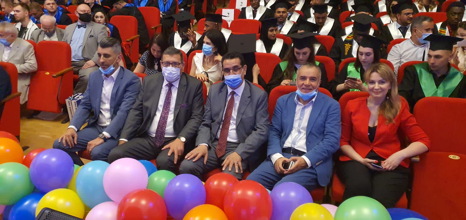 Ambassador Hashem Dajani and Counselor of the Embassy Mr. Dawood Jalloud participating in the ceremony of commemoration of the graduation 2021 in Kyiv Medical University