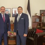 Chairman of the labor union "Labor Solidarity" Vitalii Makhynko paid a courtesy visit to Ambassador Hashem Dajani