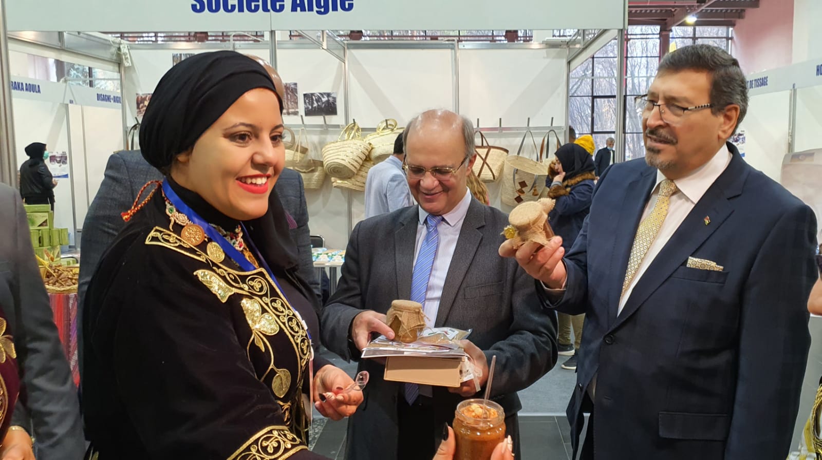Ambassador Hashem Dajani taking part in the opening of the International Exhibition of Tunisian Entrepreneurs