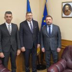 Ambassador Hashem Dajani accompanied by Mr. Dawood Jalloud, Counselor and Consul of the Embassy, paid a courtesy visit to Mr. Roman Goriainov, Director of the Department General for Consular Service in the Ministry of Foreign Affairs of Ukraine