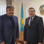 Ambassador Hashem Dajani met with the Ambassador of Kazakhstan to Ukraine, Mr. Darhan Kaletaev￼