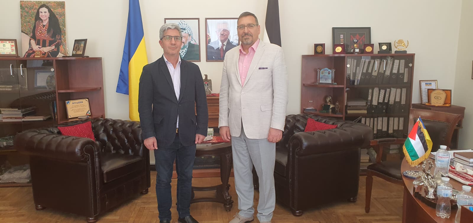 Ambassador Hashem Dajani with Ambassador of Lebanon to Ukraine, Mr. Ali Daher