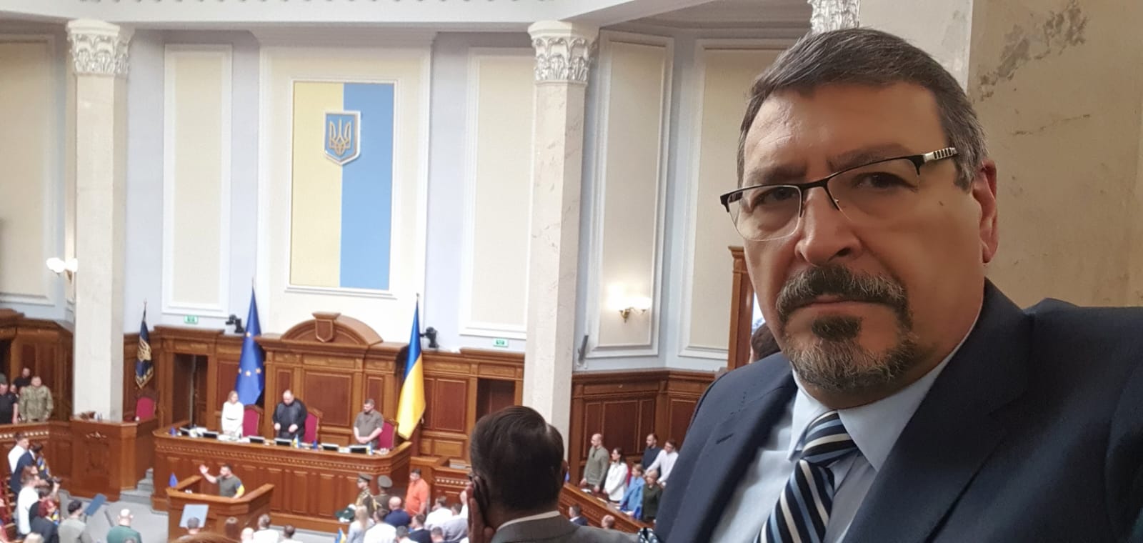 H.E. Hashem Dajani, Ambassador of Palestine to Ukraine, attended an official session of the Ukrainian Parliament on the occasion of the Day of Ukrainian Statehood