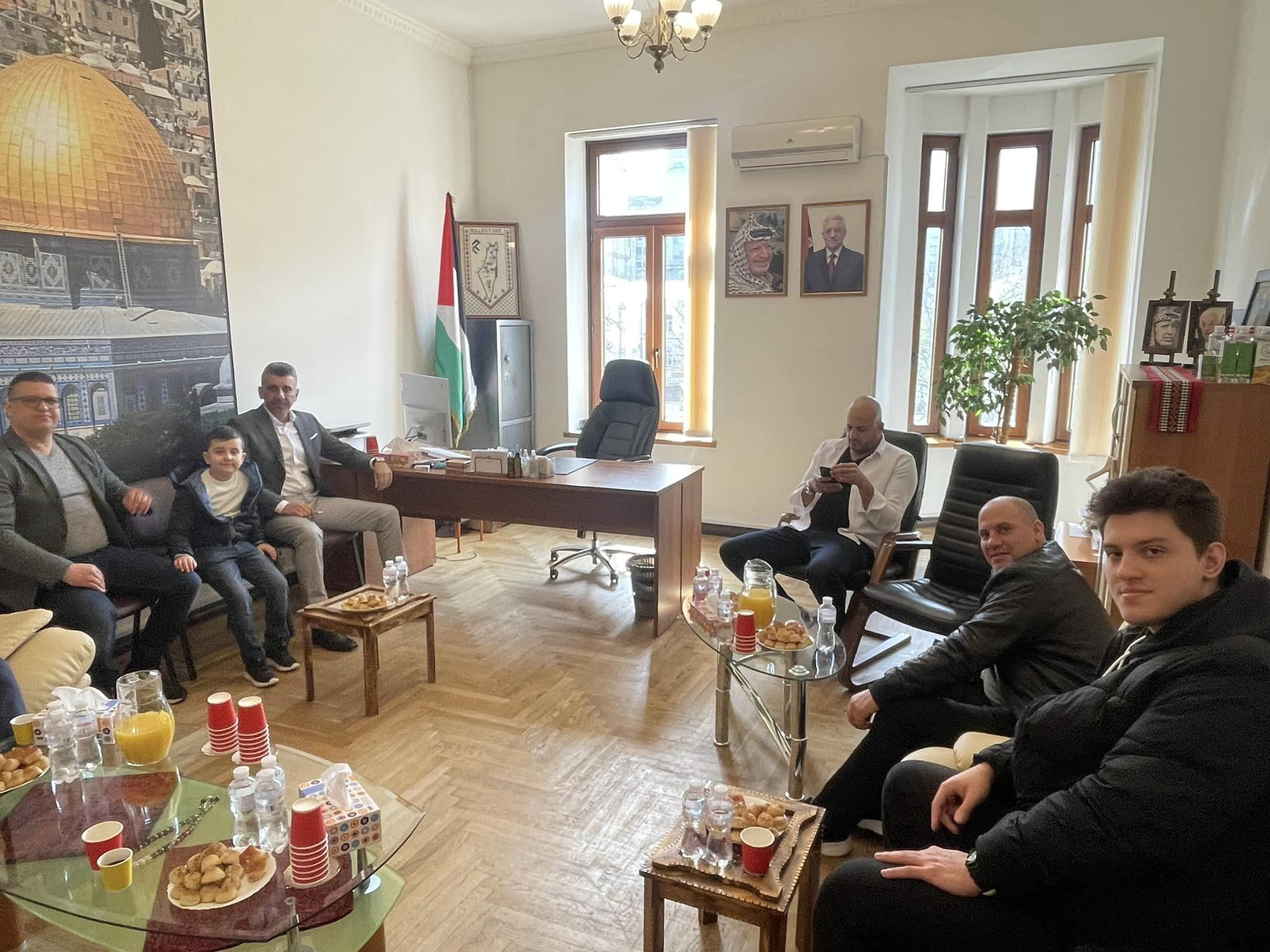 Reception of the members of the Palestinian community at the Embassy of Palestine in Ukraine on the occasion of Eid Al-Fitr