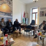 استقبال ابناء الجالية الفلسطينية في سفارة فلسطين في اوكرانيا بمناسبة عيد الفطر السعيد