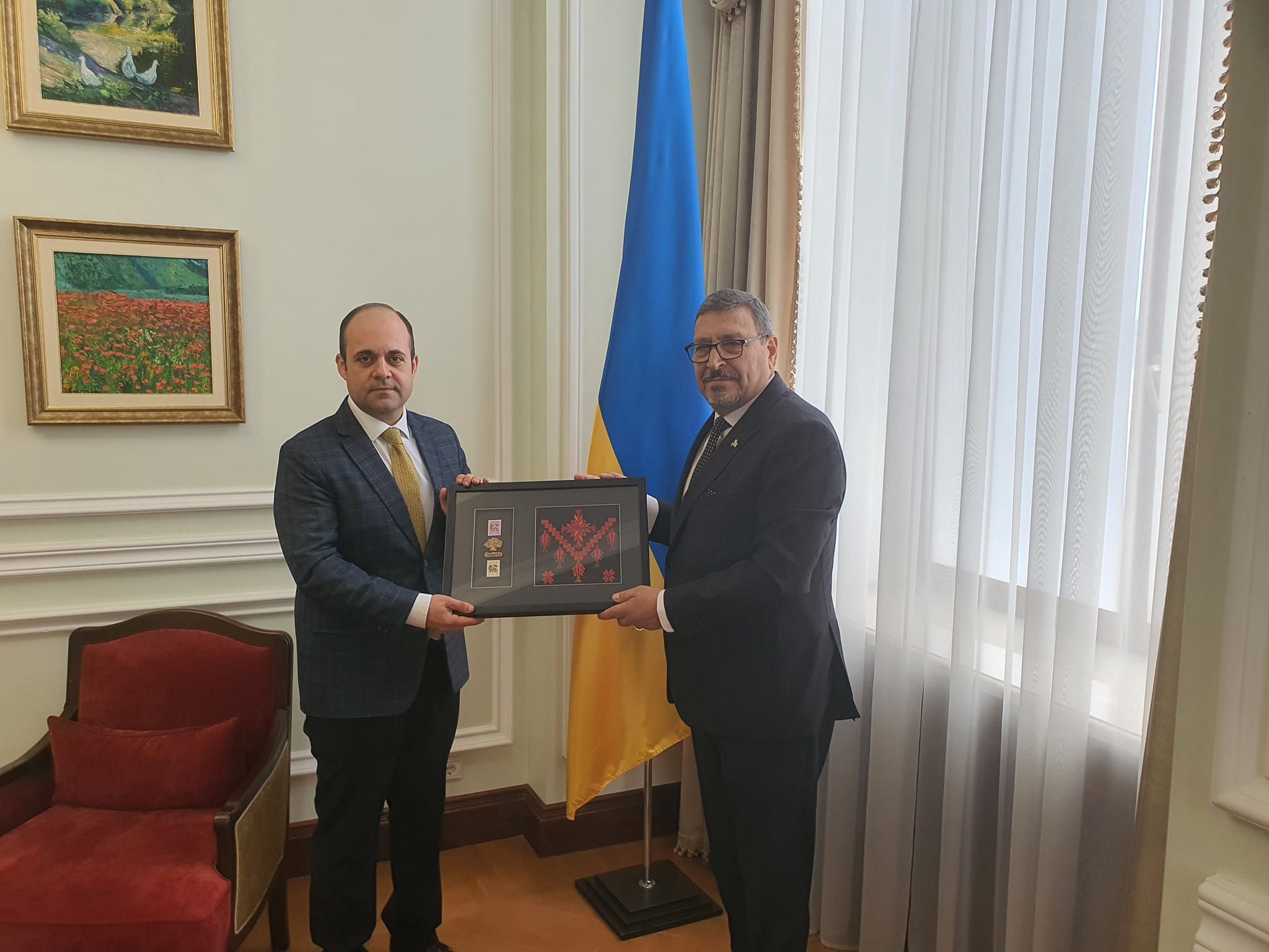 Ambassador of the State of Palestine to Ukraine Mr. Hashem Dajani met with H.E. Ambassador Maksym Subkh, Special Representative of Ukraine for the Middle East and Africa