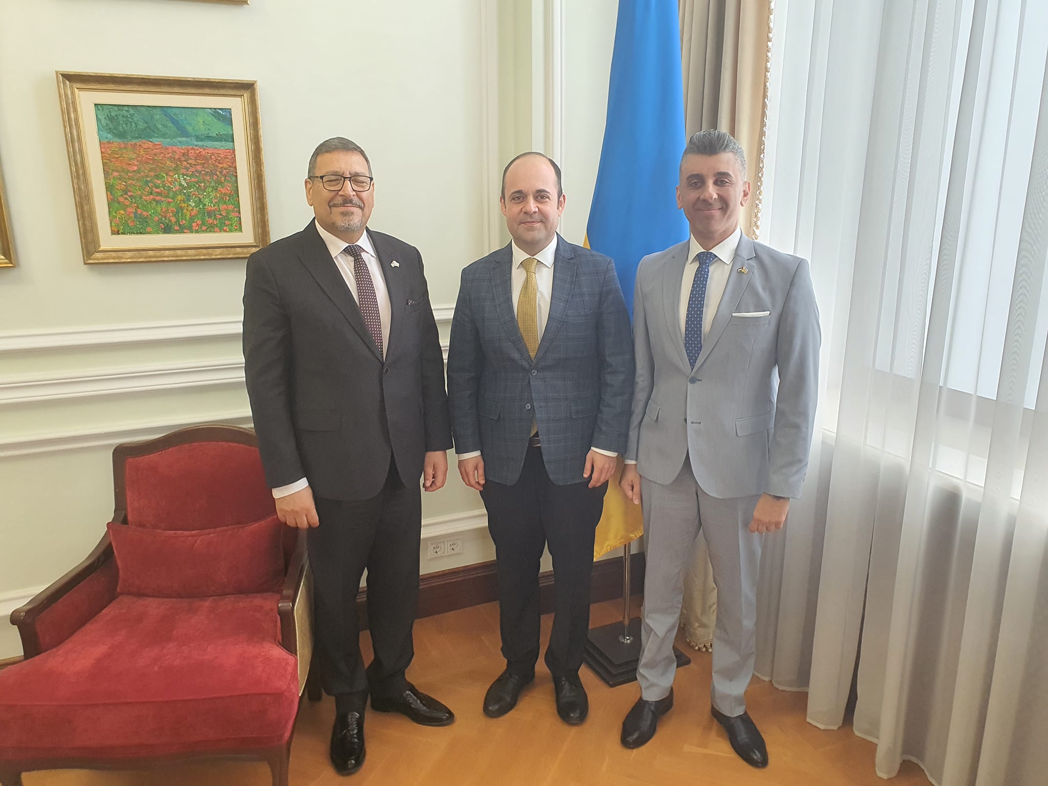 Ambassador of the State of Palestine to Ukraine Mr. Hashem Dajani met with H.E. Ambassador Maksym Subkh, Special Representative of Ukraine for the Middle East and Africa