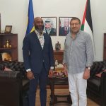 السفير الفلسطيني في أوكرانيا يلتقي الصحفي الأمريكي تيريل جيرمين ستار
